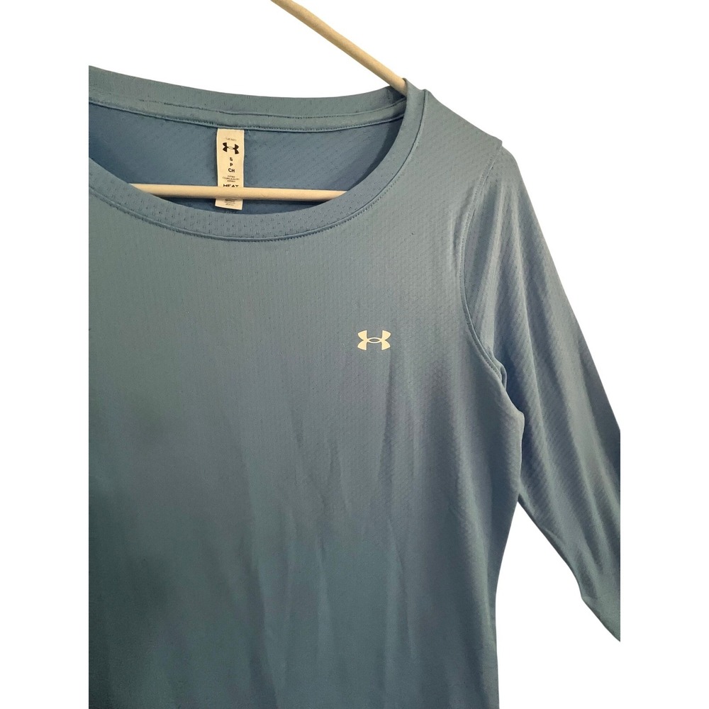 Under Armour Women's Long‎ Sleeve HeatGear Fitted Athletic Top Blue S